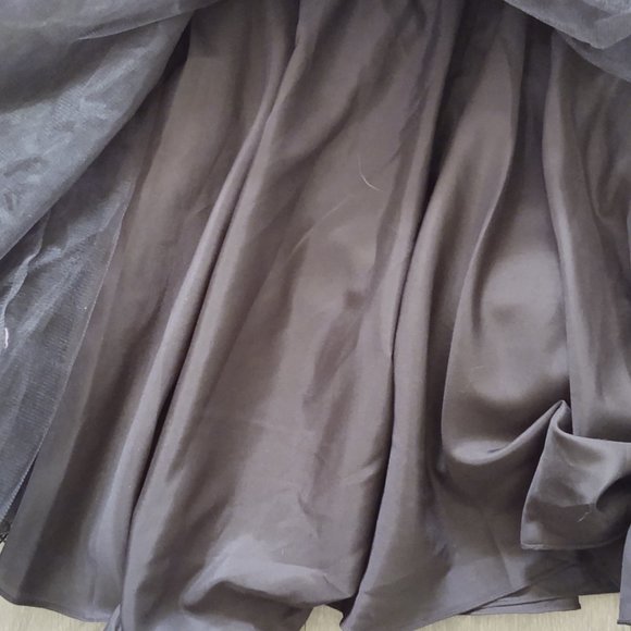 Final Chance Sale Sherri Hill Beaded Strapless Black Fuchia Tulle Dress - Picture 9 of 15